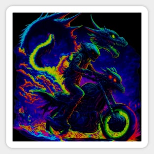 Motorcycle Dragon Racer Racing Sticker